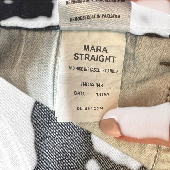 DL 1961Mara Straight Mid Rise Instrasculpt Ankle Jeans Sz 26 Like New - Picture 8 of 8